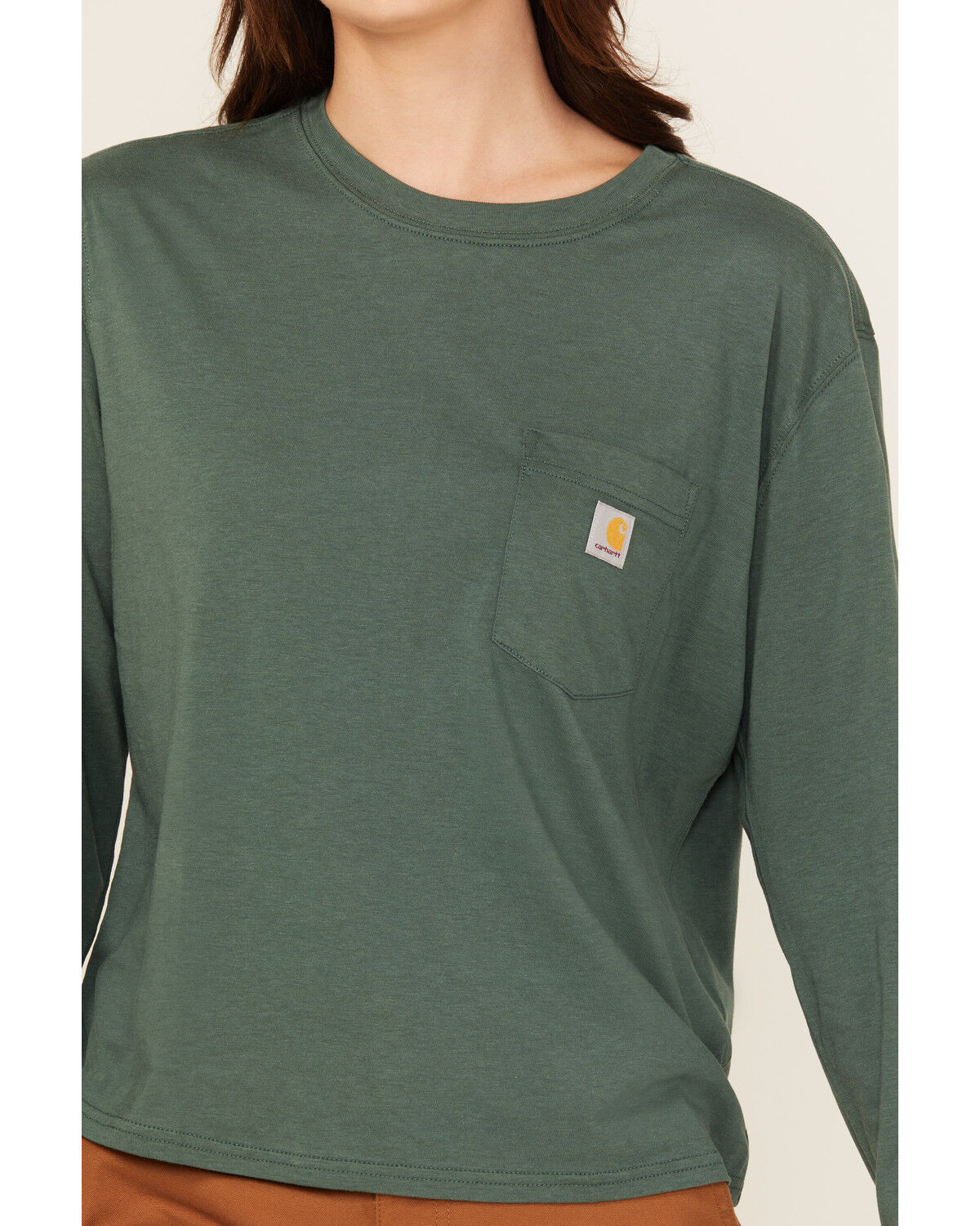 Carhartt Women's Tencel® Fiber Series Logo Loose Fit Long Sleeve Work Tee