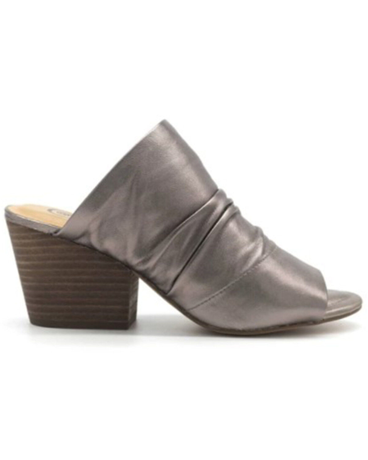 Golo Shoes Women's Landon Silver Pewter Open Toe Mule