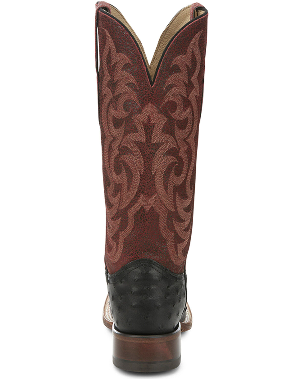 Justin Women's Exotic Full Quill Ostrich Western Boots - Broad Square Toe