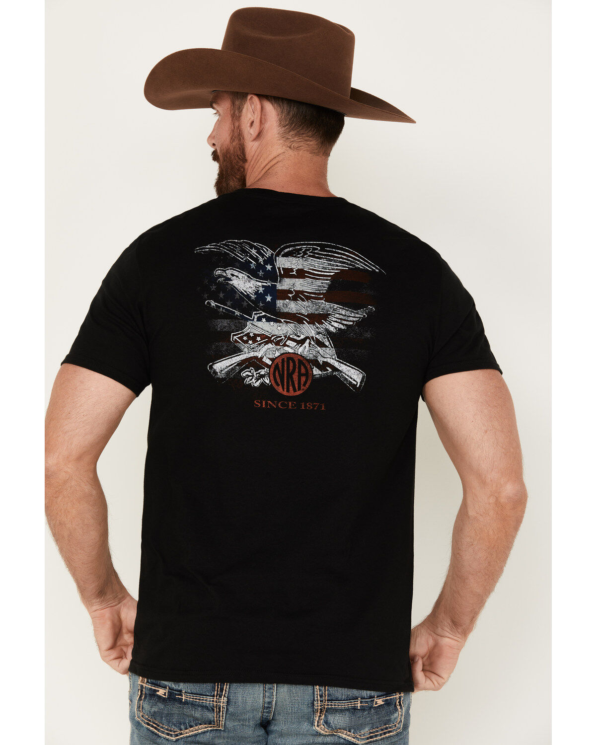 NRA Men's Freedom Eagle Short Sleeve Graphic T-Shirt