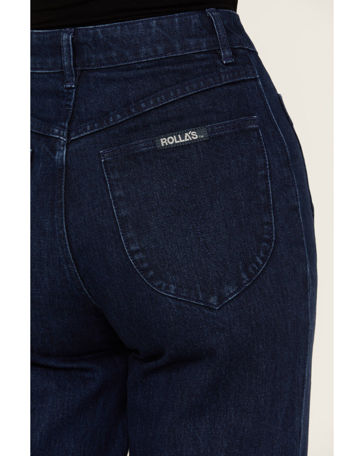 Rolla's Women's Dark Wash High Rise Wide Leg Sailor Stretch Jeans