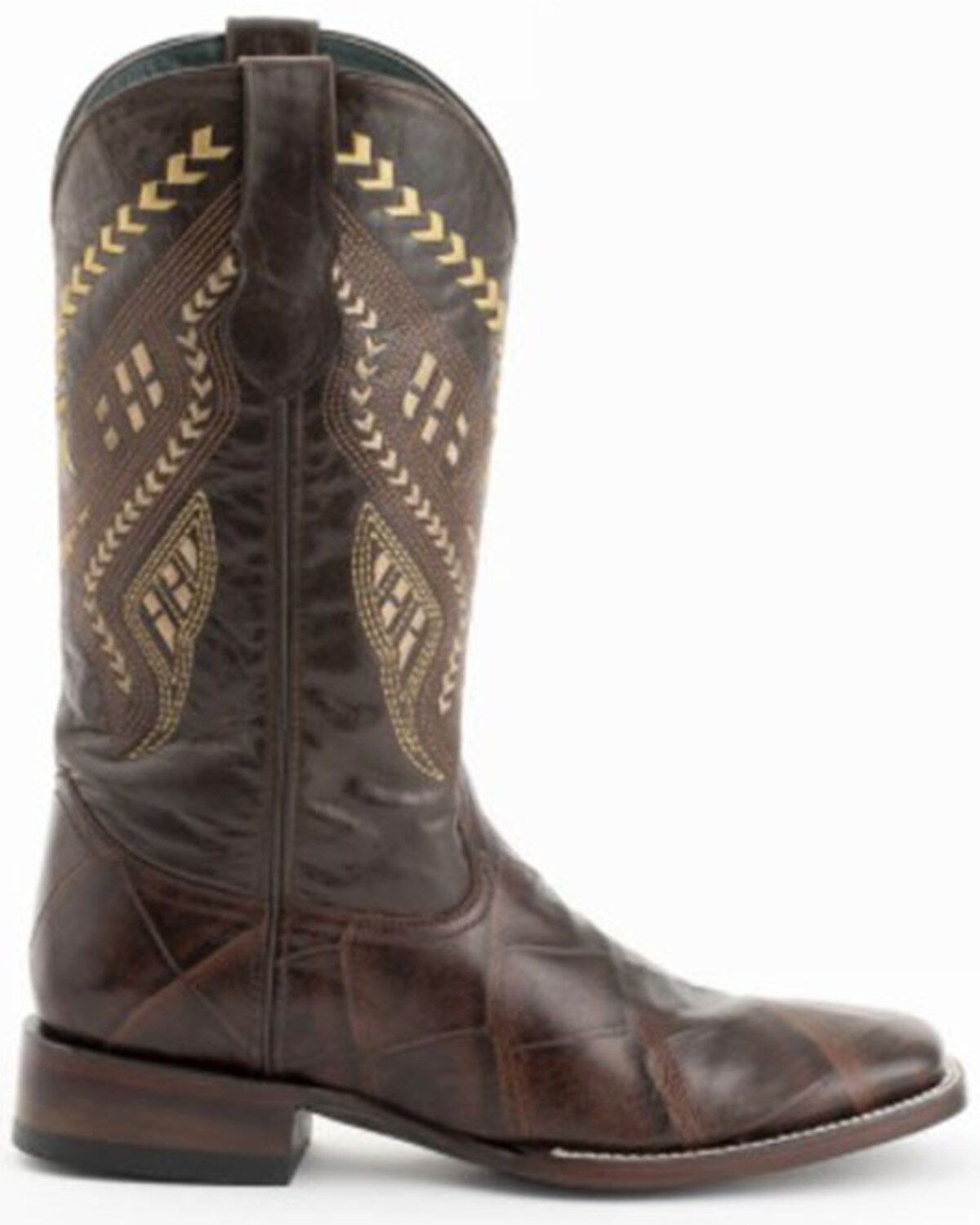 Ferrini Men's Jeese Brown Alligator Print Western Boots - Broad Square Toe