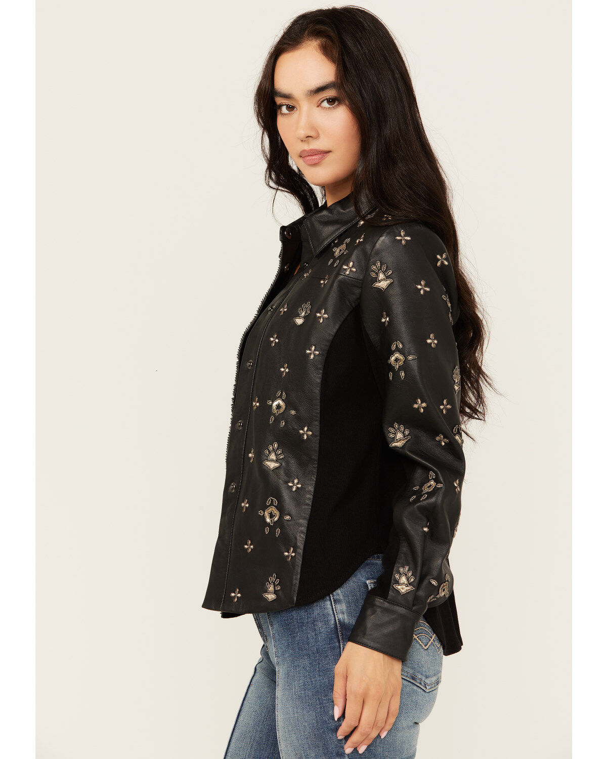 Idyllwind Women's Siers Embellished Leather Snap Shirt