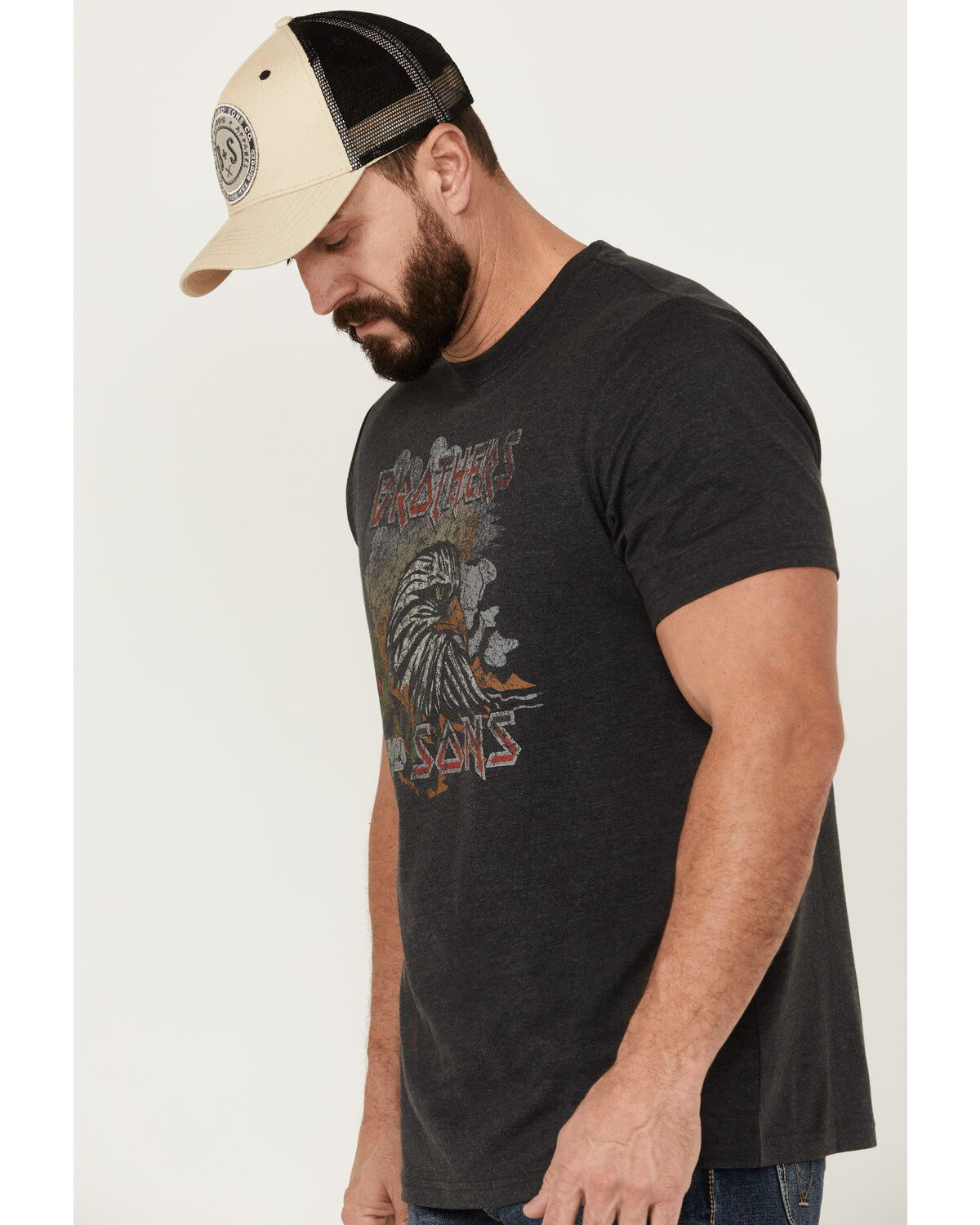 Brothers and Sons Men's Outlook Eagle Short Sleeve Graphic T-Shirt