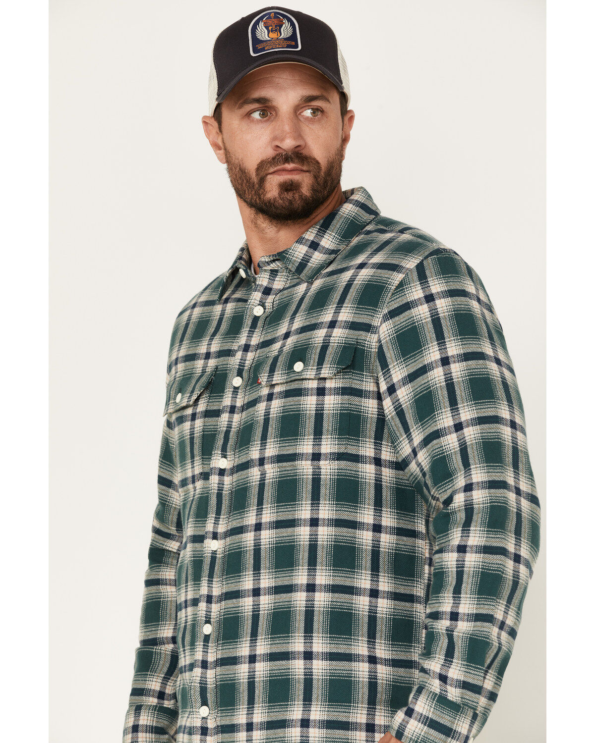 Levi's Men's Classic Worker Plaid Long Sleeve Button-Down Shirt