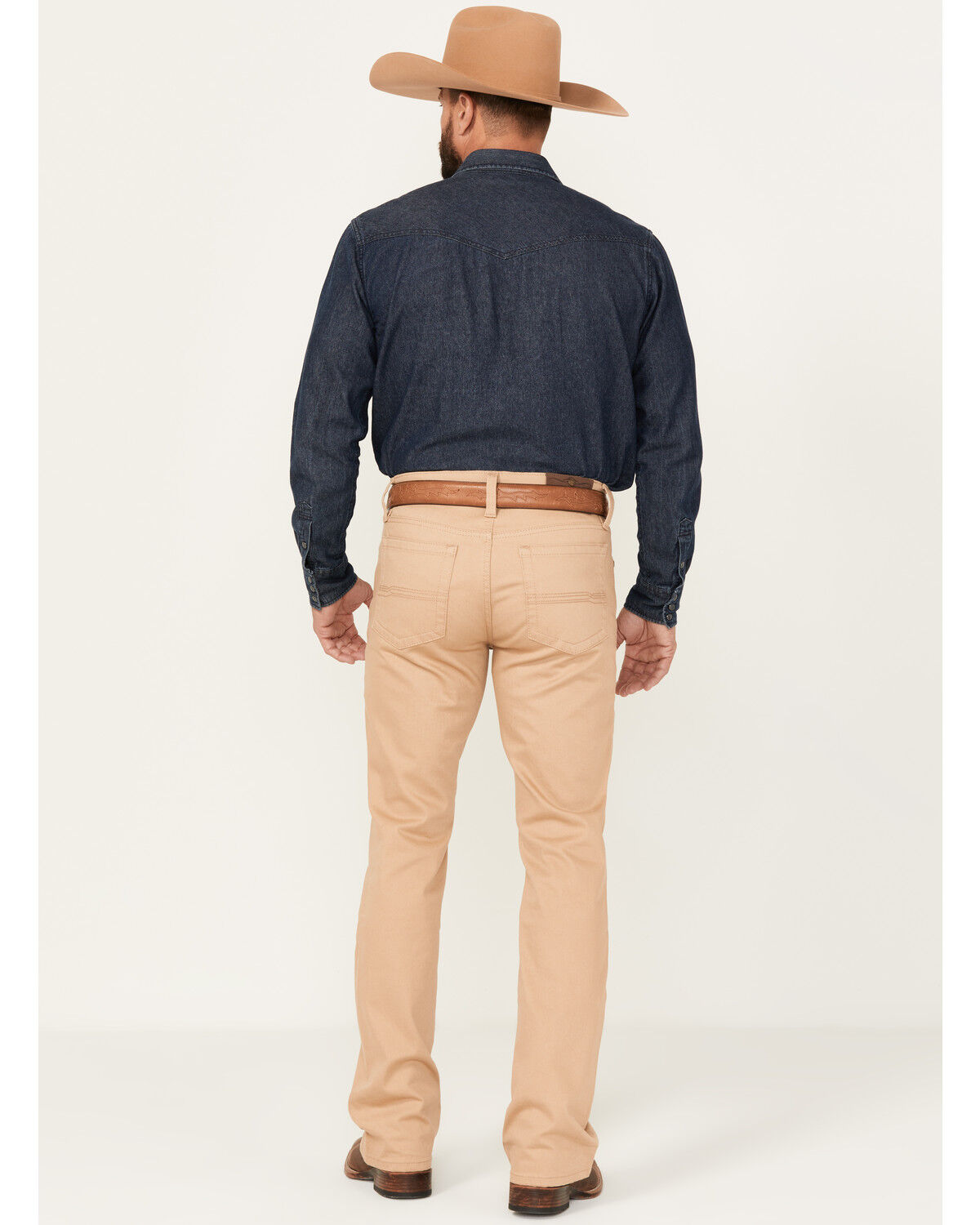 Cody James Men's Dalton Tan Slim Bootcut Stretch Denim Jeans