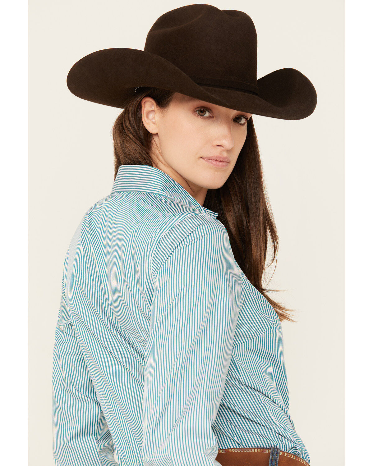 Cinch Women's TENCEL® Striped Long Sleeve Button-Down Western Core Shirt