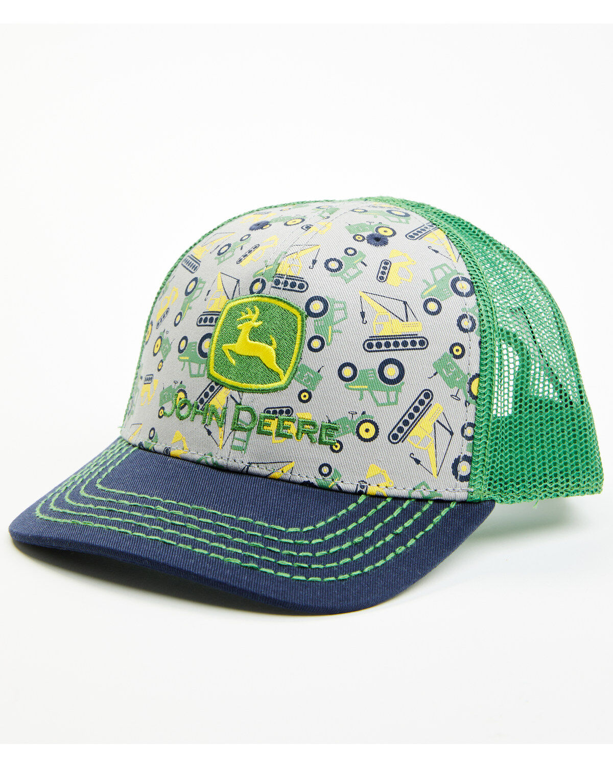 John Deere Boys' Tractor Print Logo Mesh Back Ball Cap