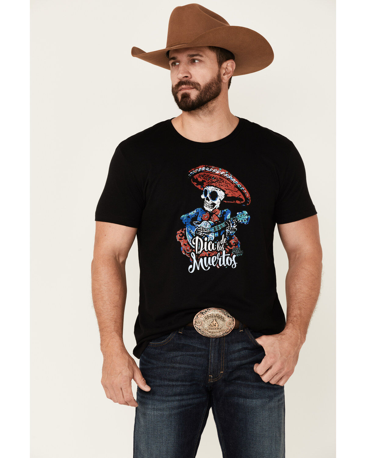 Moonshine Spirit Men's Dia De Las Muertos Graphic Short Sleeve T-Shirt