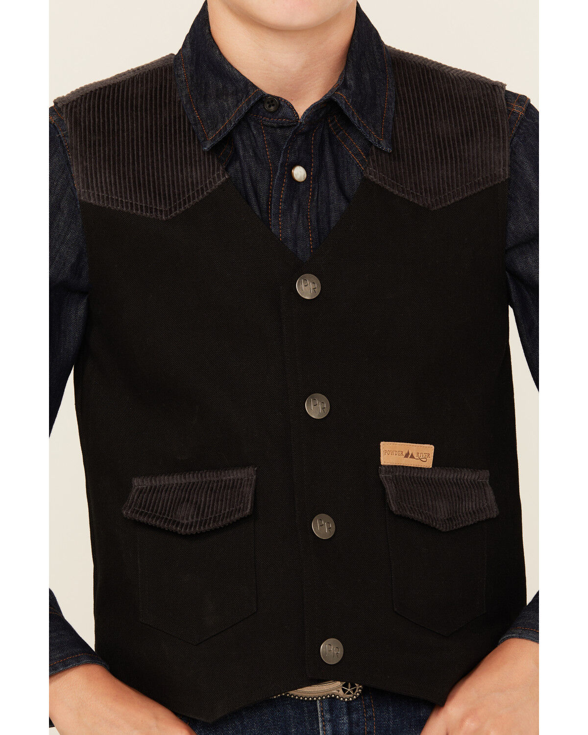 Powder River Outfitters Boys' Corduroy Vest