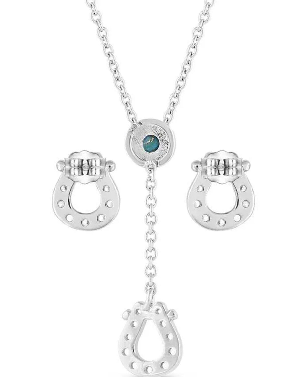 Montana Silversmiths Women's Infinite Luck Turquoise Stone Jewelry Set - 2 Piece