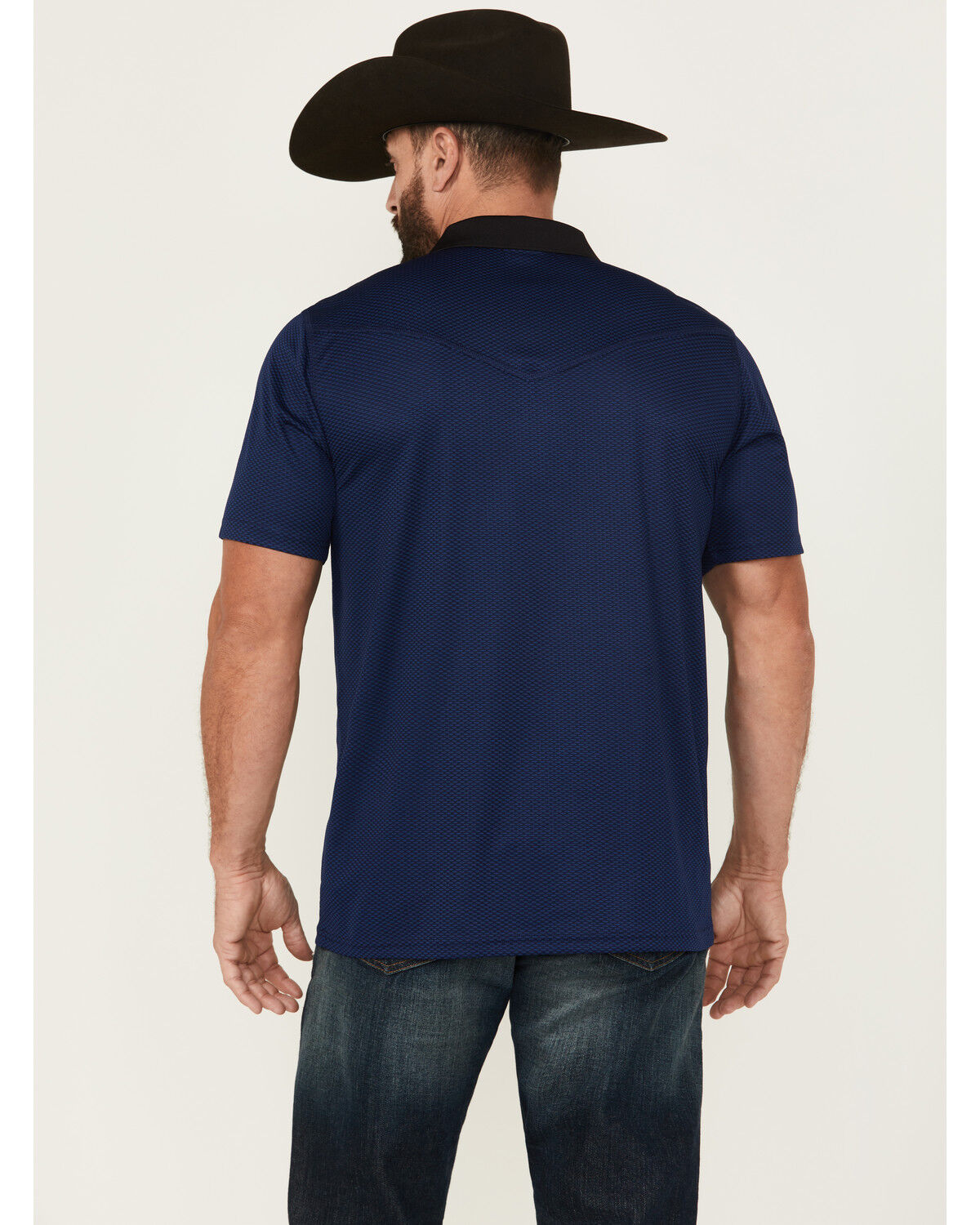 RANK 45® Men's Pickup Geo Print Short Sleeve Button-Down Polo Shirt