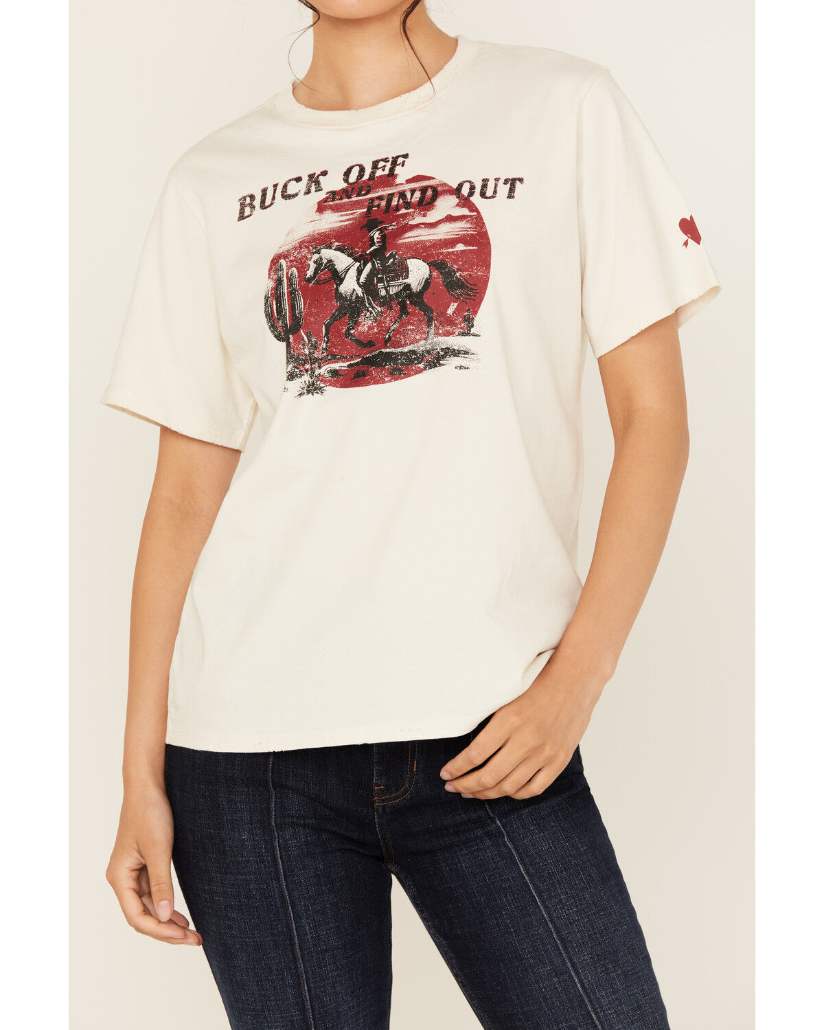 Idyllwind Women's Buck Off and Find Out Short Sleeve Graphic Tee