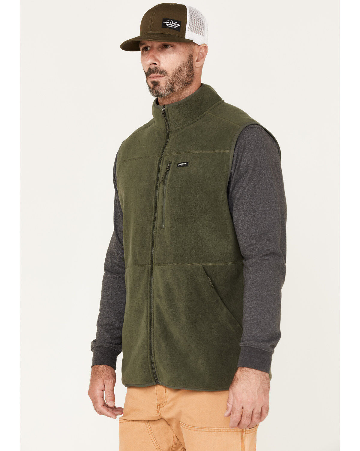 Hawx Men's Fleece Zip Vest