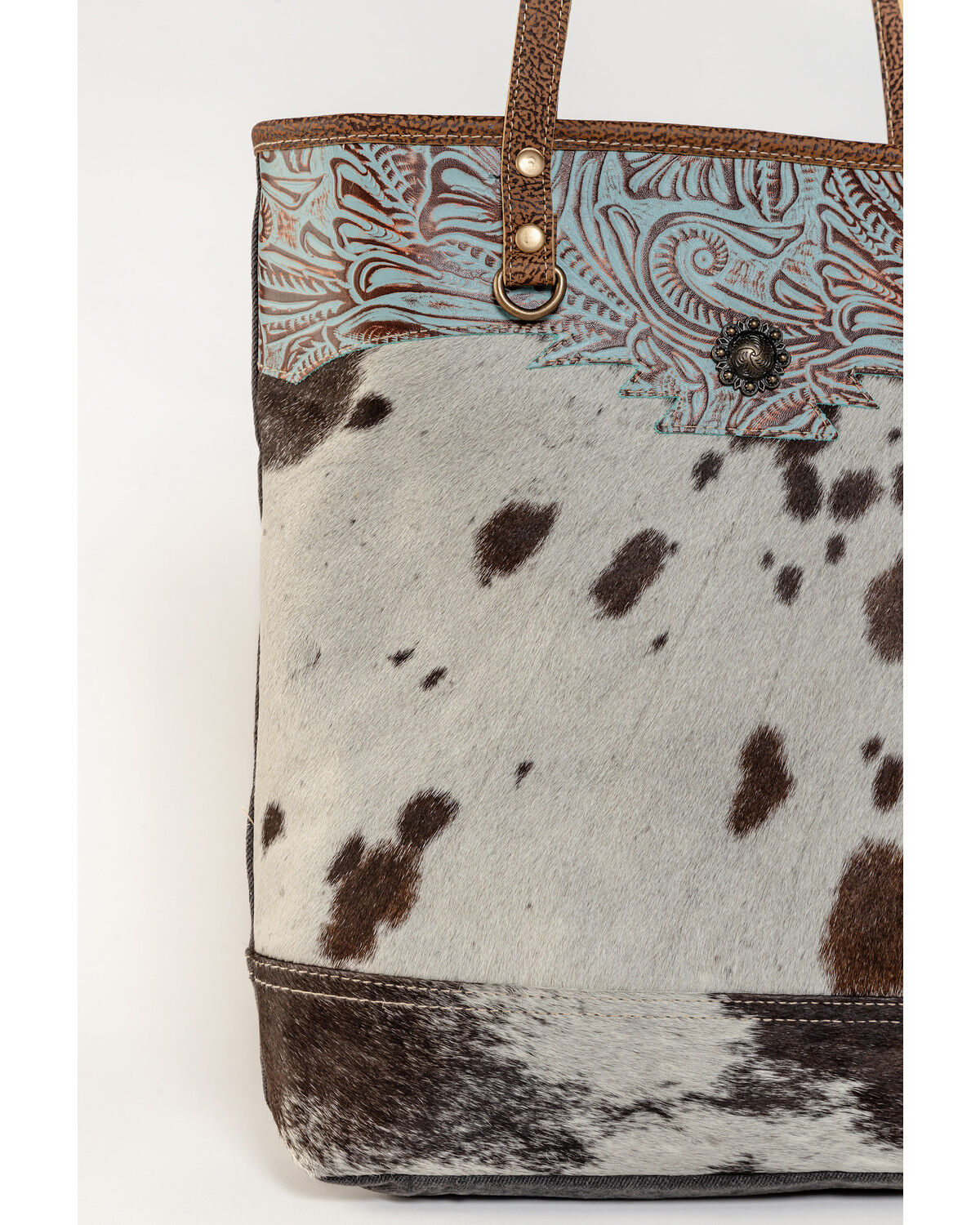 Myra Bag Women's Sooty Specks Canvas & Hair-On Tote