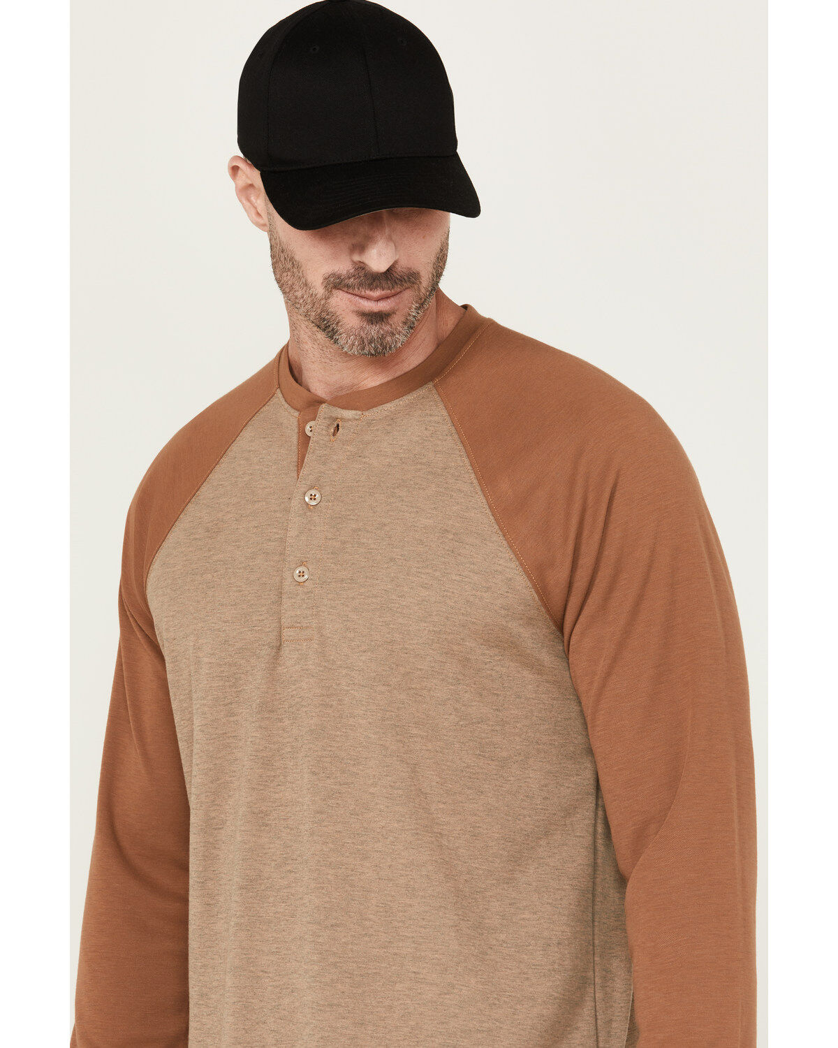 Cody James Men's FR Bronze Raglan Long Sleeve Henley Work Shirt