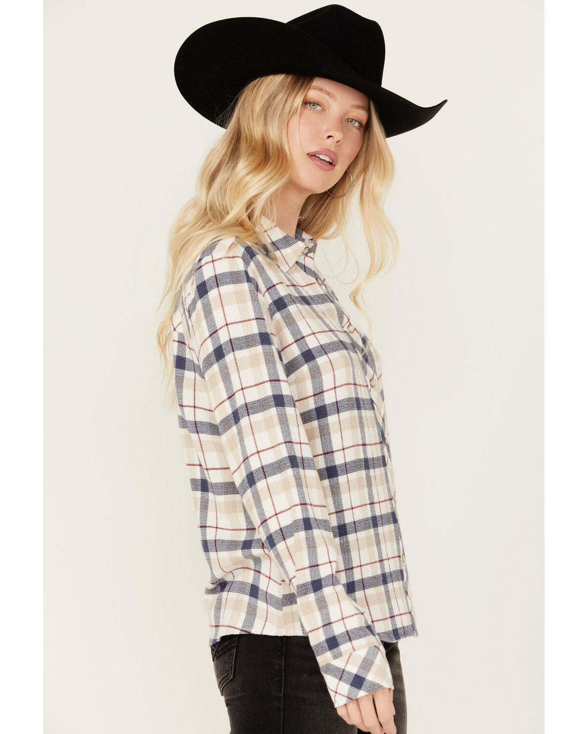 Idyllwind Women's Binkley Plaid Print Long Sleeve Pearl Snap Western Shirt