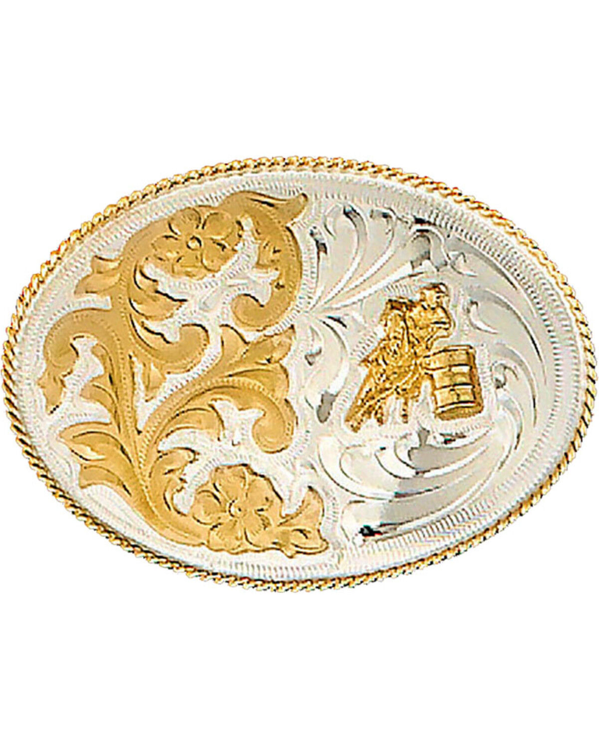 Western Express Women's Silver German Barrel Belt Buckle