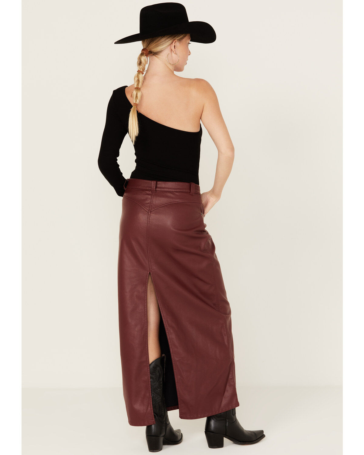Free People Women's City Slicker Faux Leather Maxi Skirt