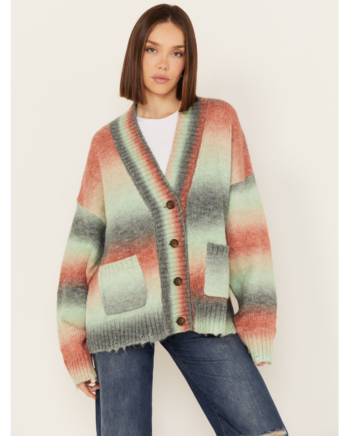 Wrangler Retro Women's Striped Long Sleeve Cardigan