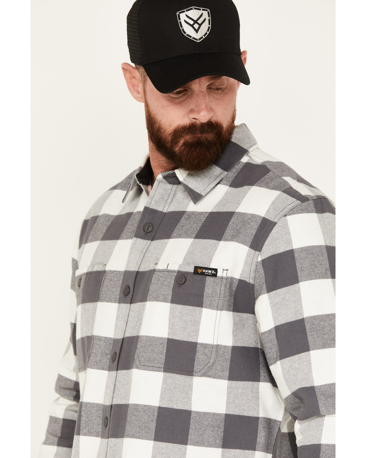 Hawx Men's Buffalo Plaid Print Flannel Work Shirt