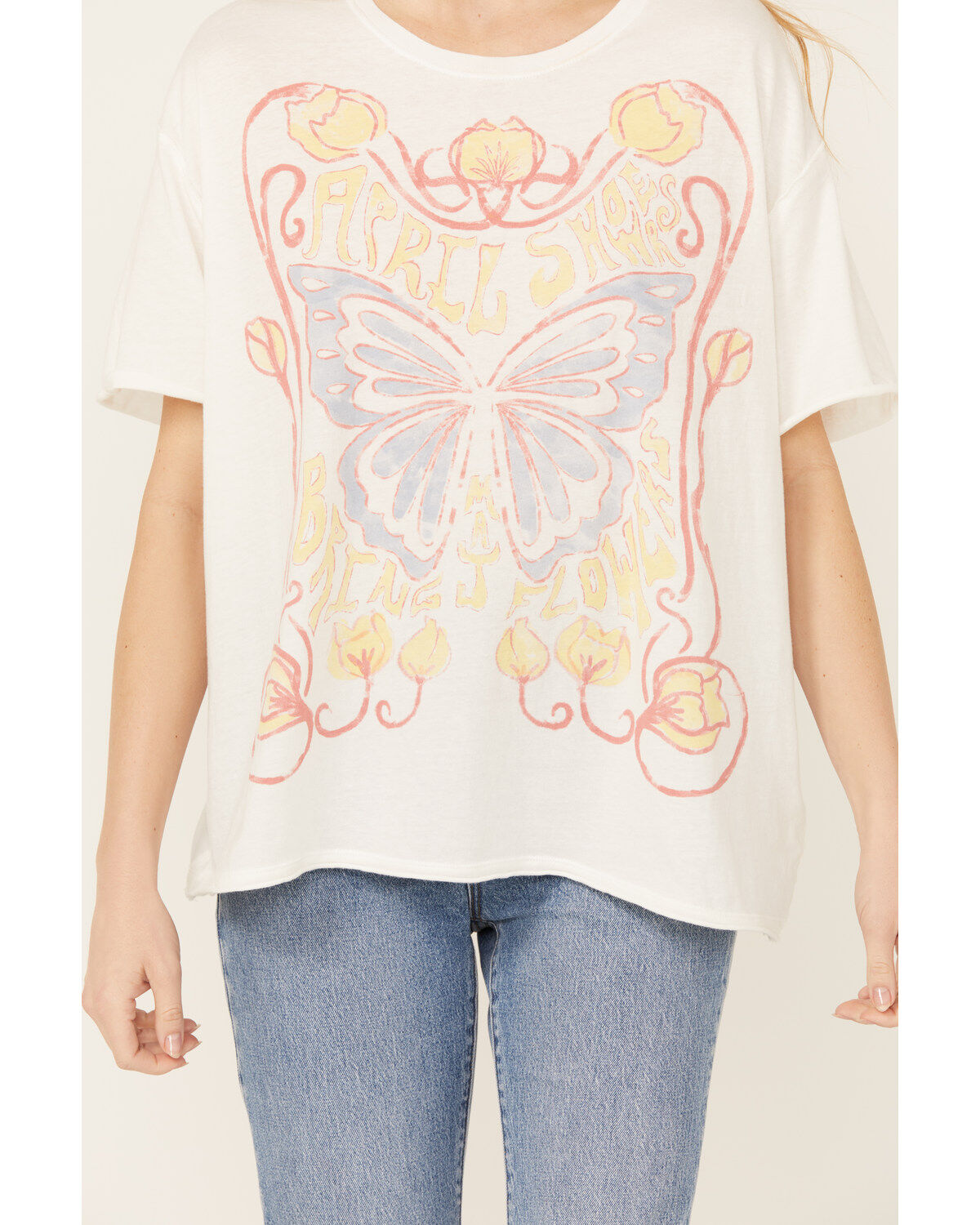 Free People Women's Spring Showers Short Sleeve Graphic Tee
