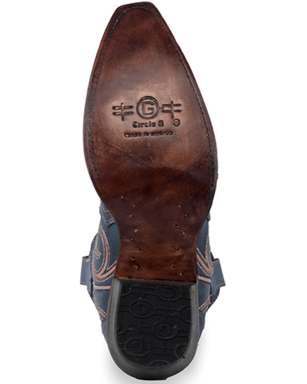 Circle G Women's Distressed Embroidered Triad Ankle Boots - Snip Toe