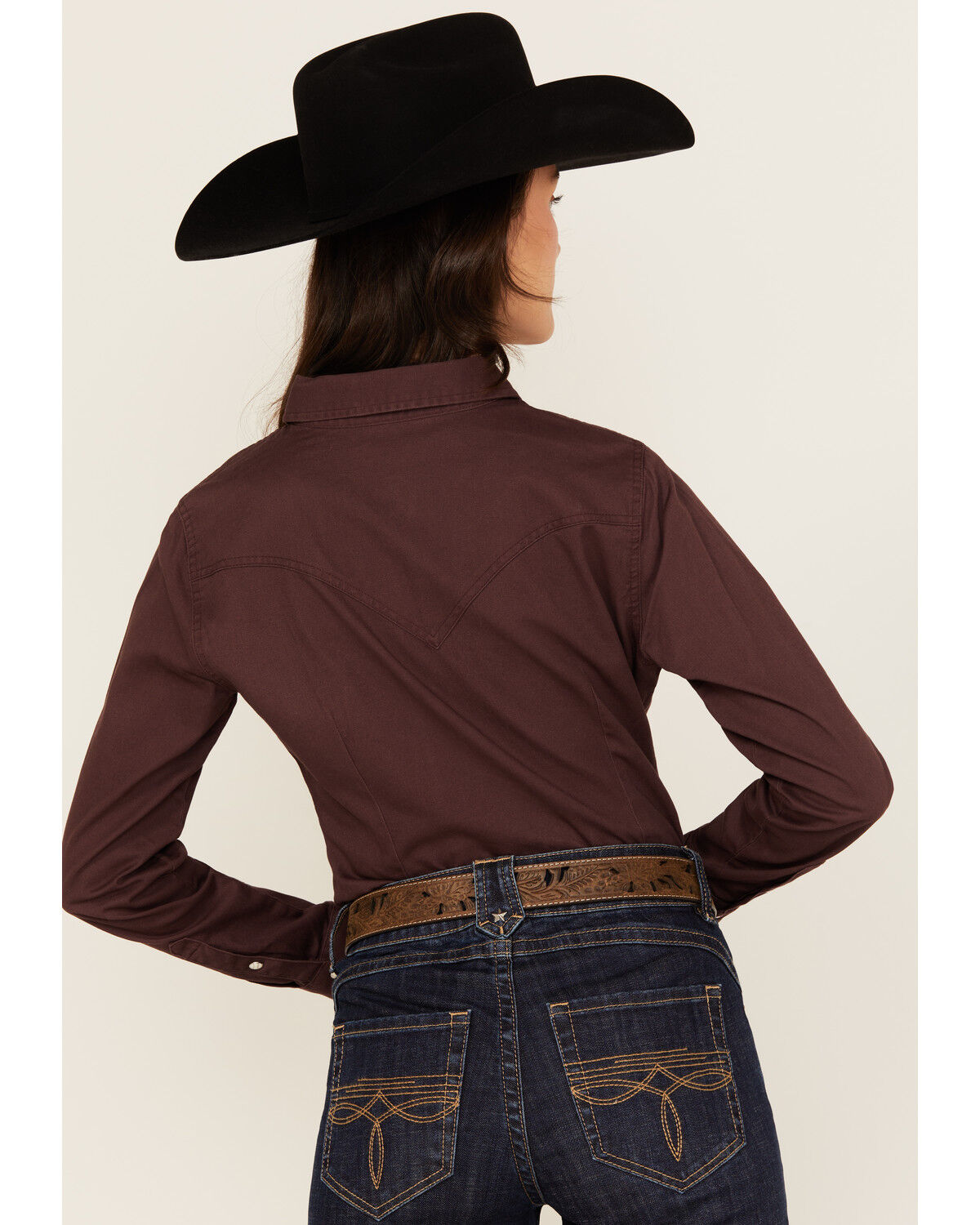 Wrangler Retro Women's Solid Long Sleeve Snap Western Shirt