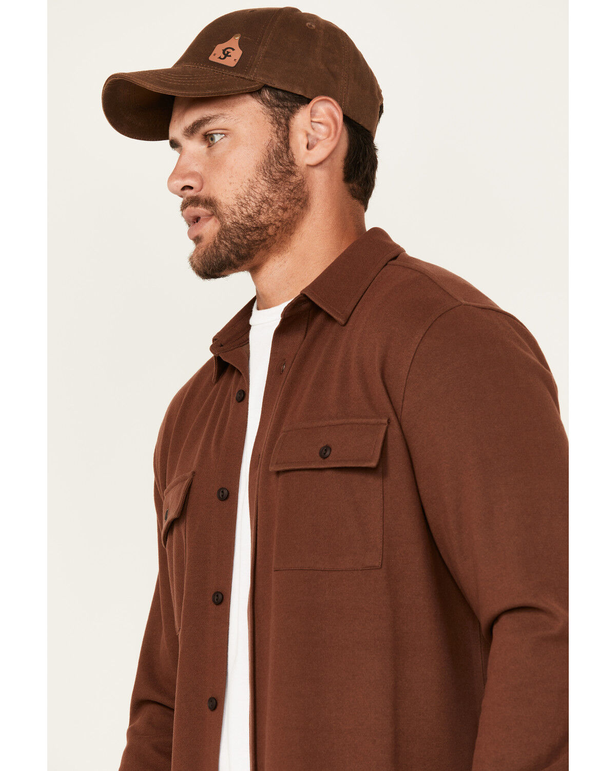 Brothers and Sons Men's Kelcy Herringbone Long Sleeve Button-Down Western Shirt