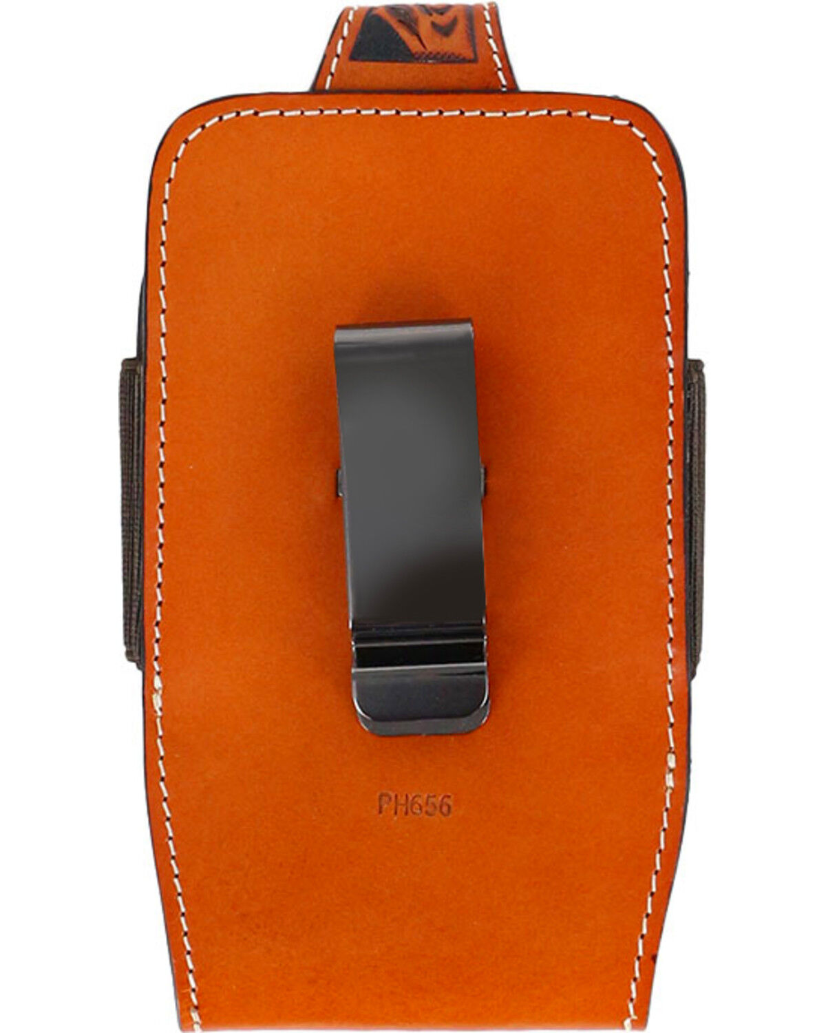 M & F Western Men's Embossed Leather Cell Phone Holder Clip-On Case