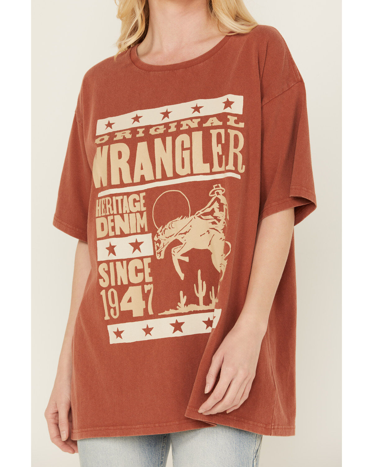 Wrangler Women's OG Cowboy Logo Short Sleeve Graphic Tee
