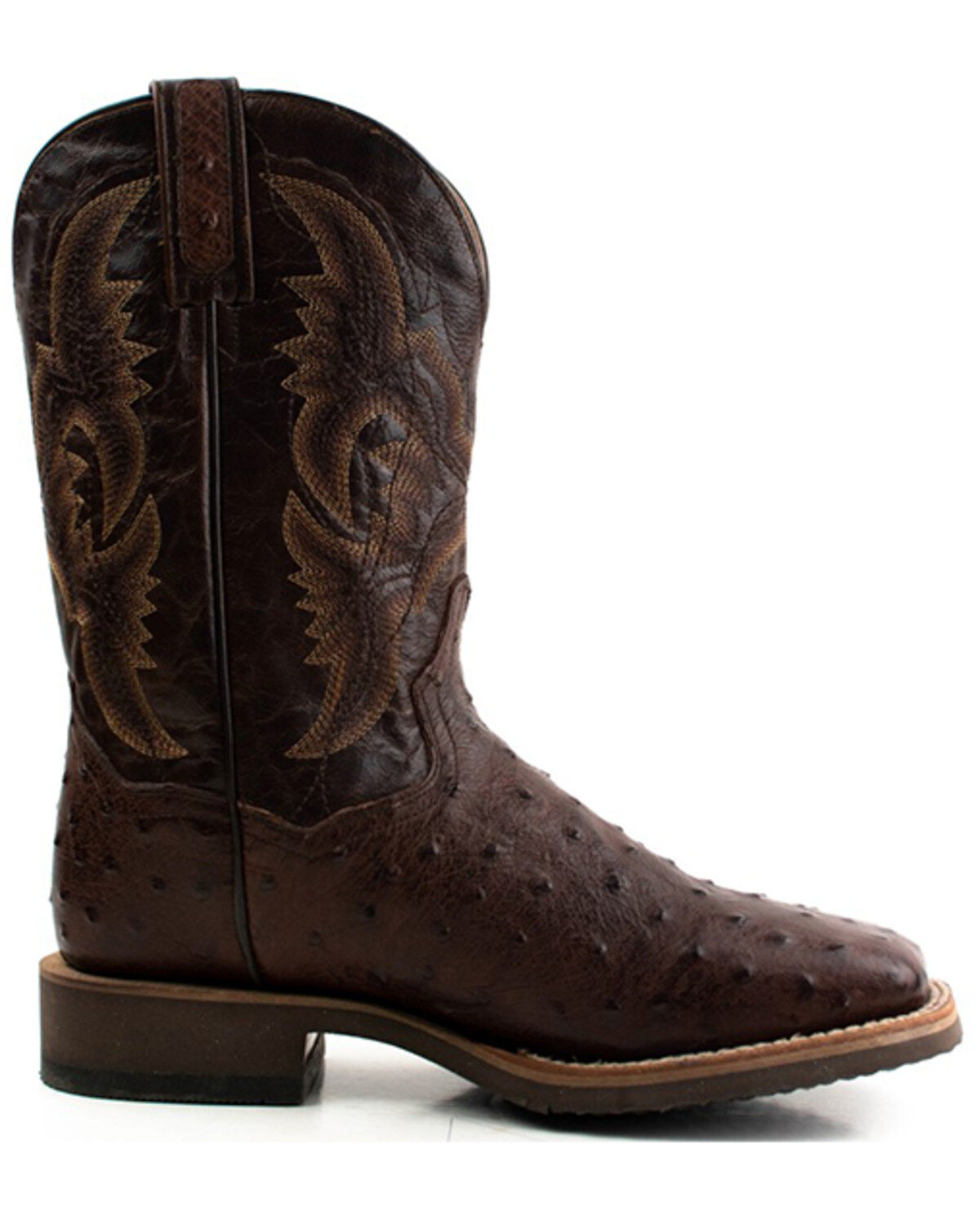 Dan Post Men's Alamosa Hand Ostrich Quill Western Boots - Broad Square Toe