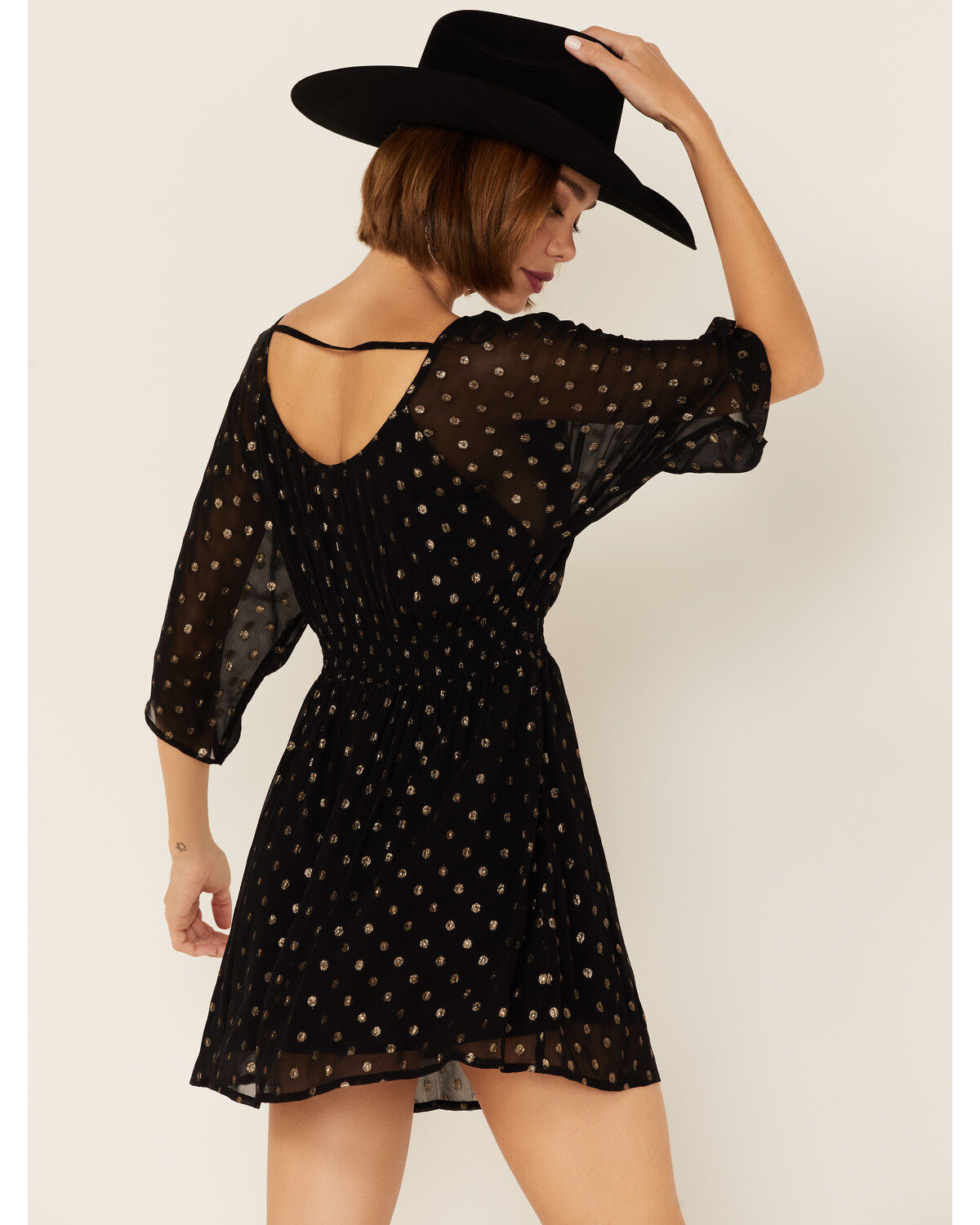 Shyanne Women's Smocked Southwestern Floral Embroidered Mini Dress