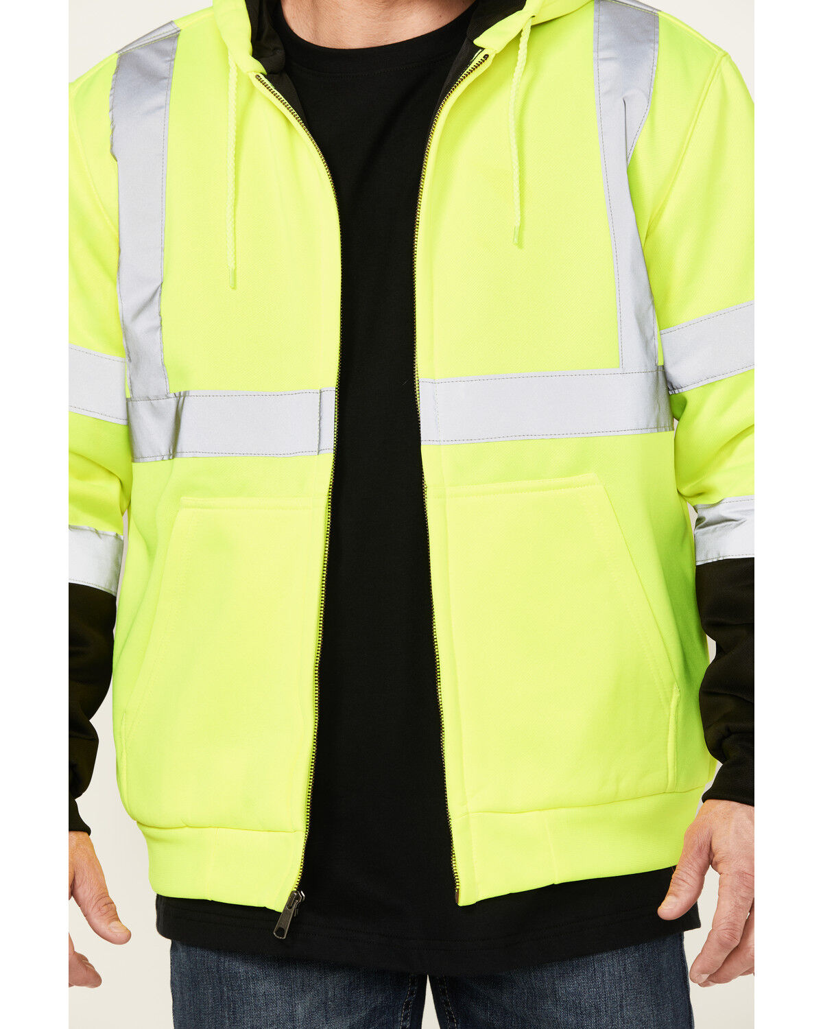 Hawx Men's High Vis Hooded Jacket - Big
