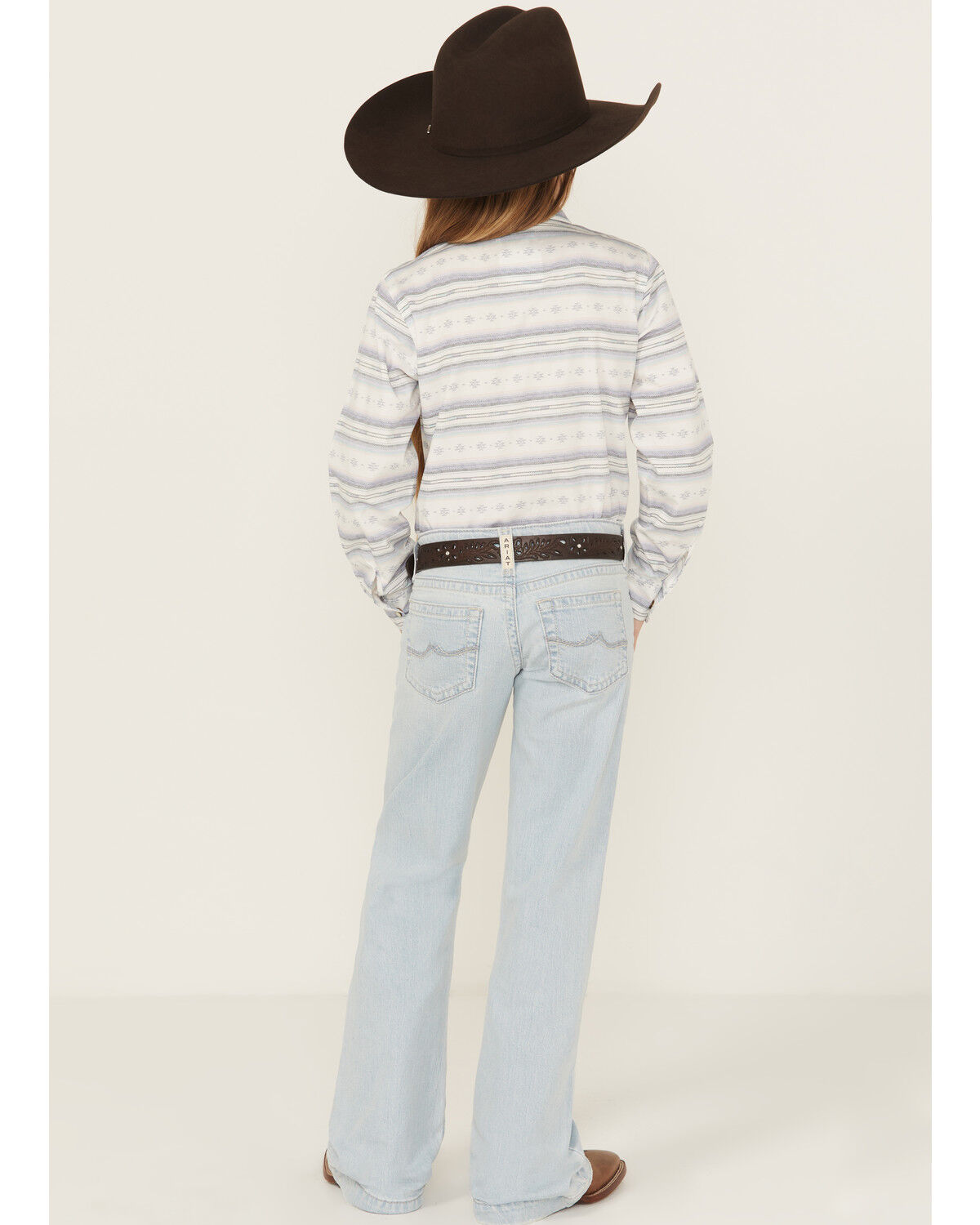 Ariat Girls' R.E.A.L. Light Wash Trouser Stretch Denim Jeans