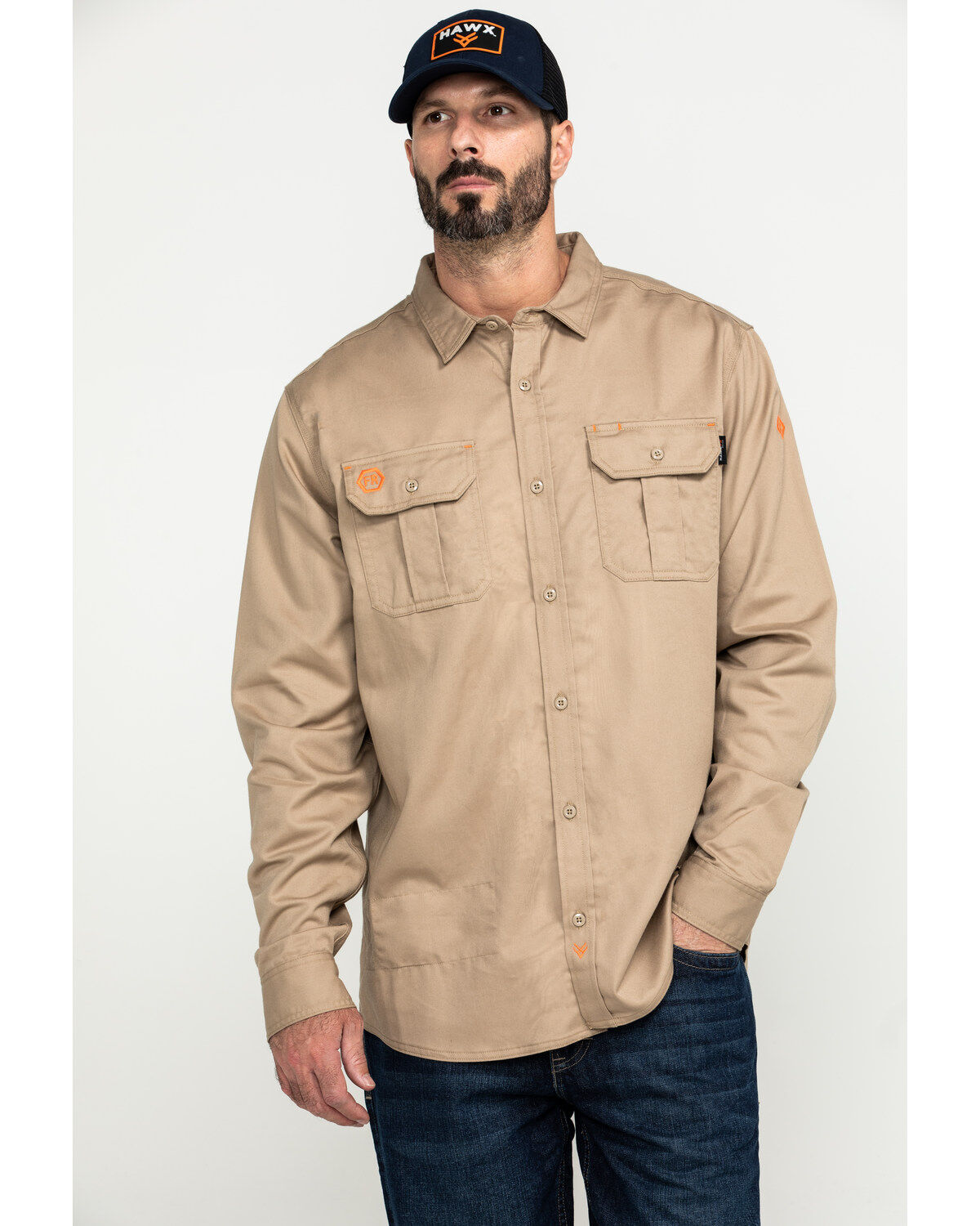 Hawx Men's FR Long Sleeve Woven Work Shirt - Tall