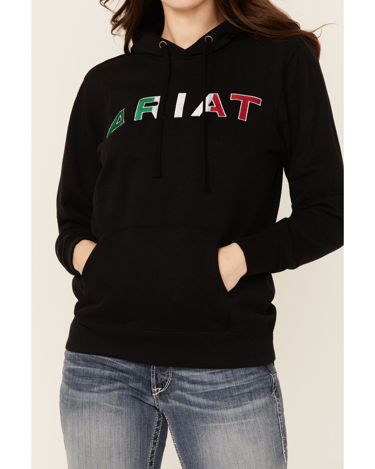 Ariat Women's Black R.E.A.L Mexico Embroidered Logo Pullover Hoodie
