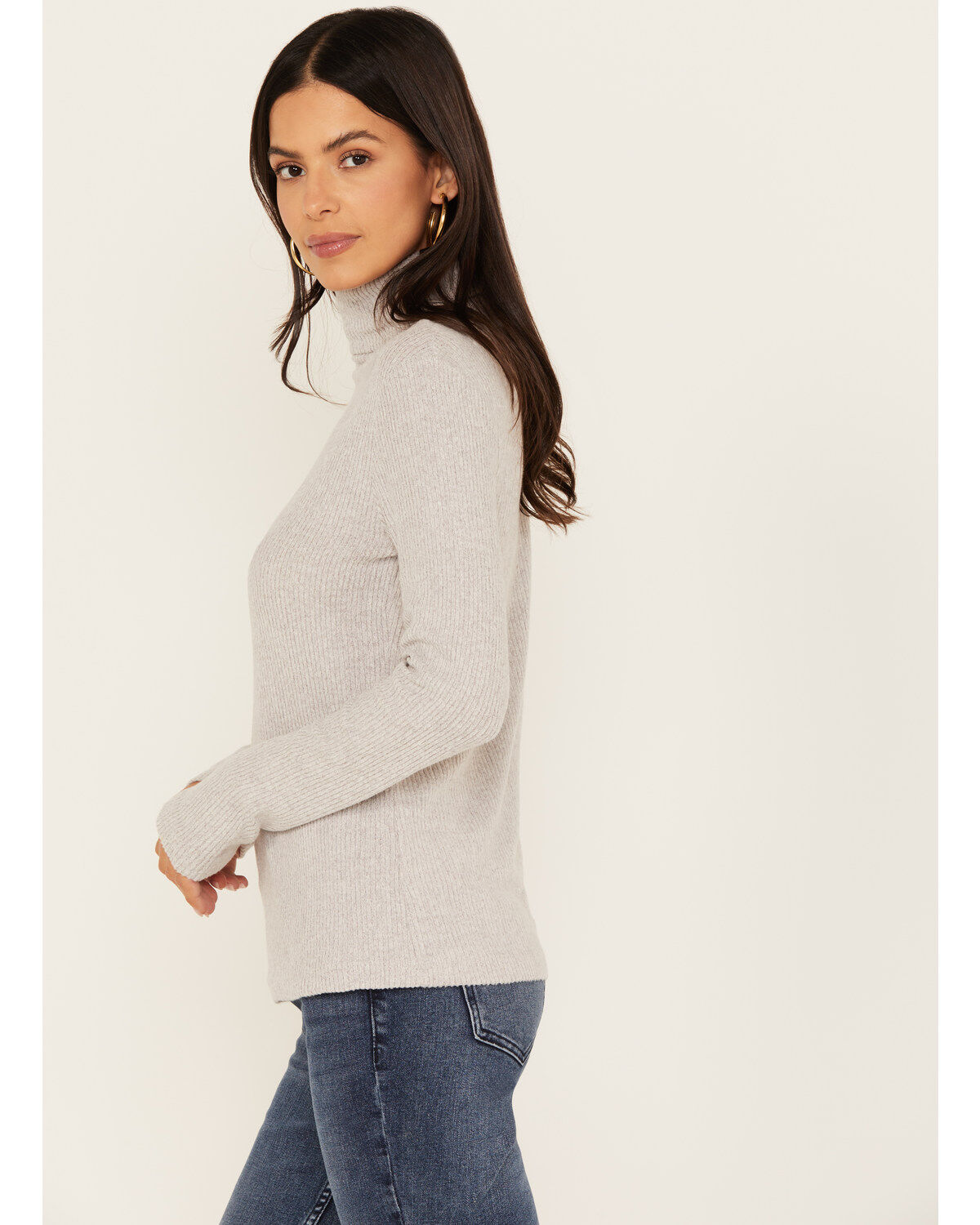 Miss Me Women's Long Sleeve Turtleneck Top