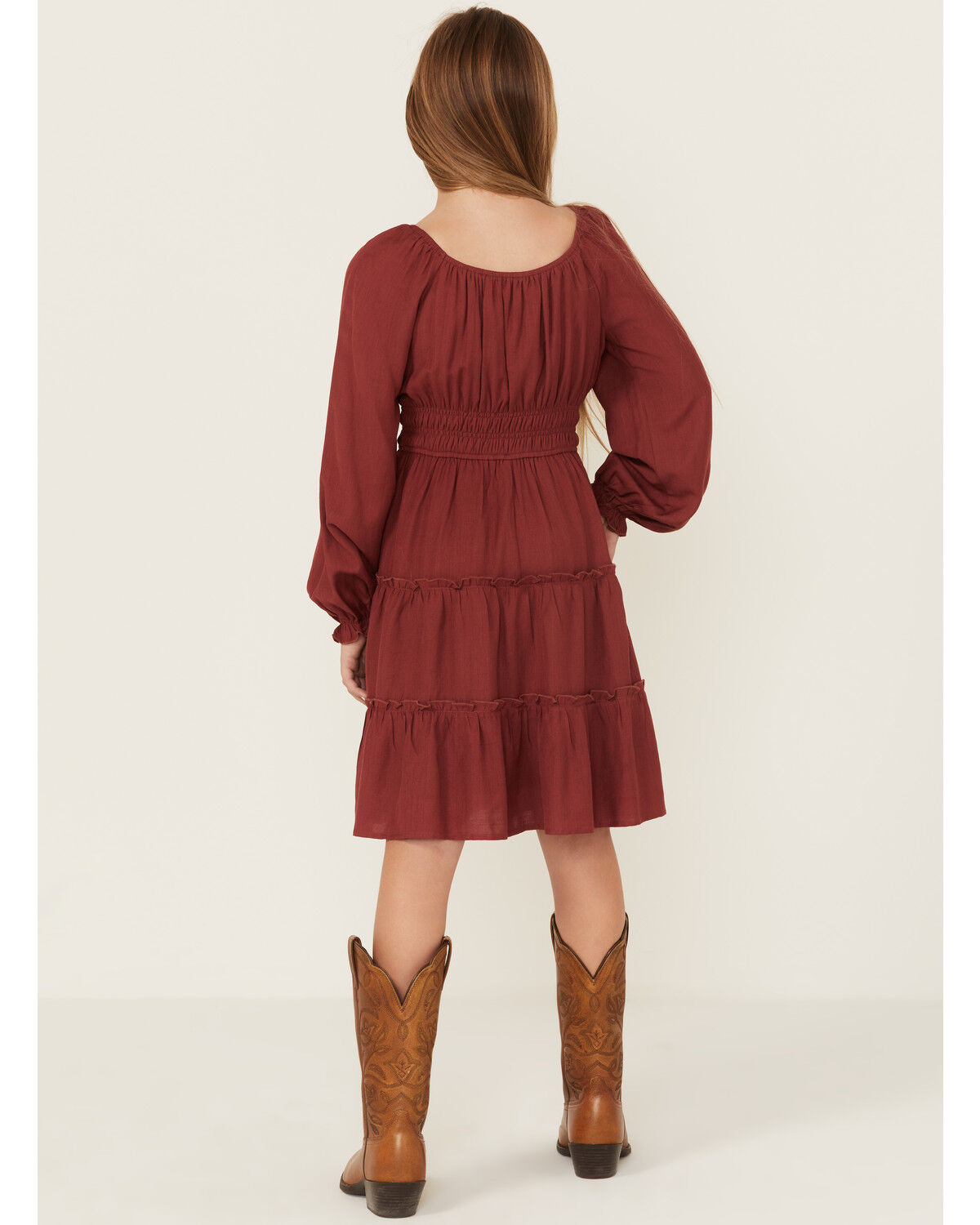 Shyanne Girls' Baby Down Bow Long Sleeve Mini Dress