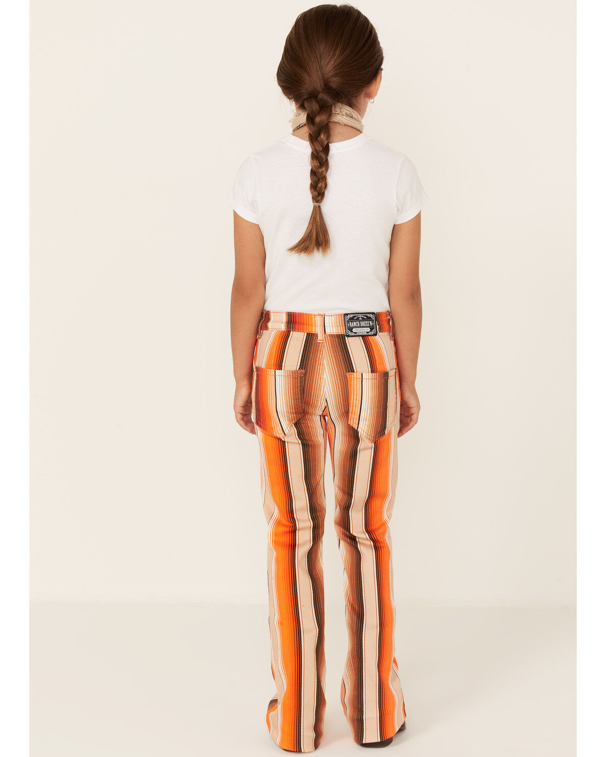Ranch Dress'n Girls' Multi Sunset Serape Stripe High Rise Flare Jean