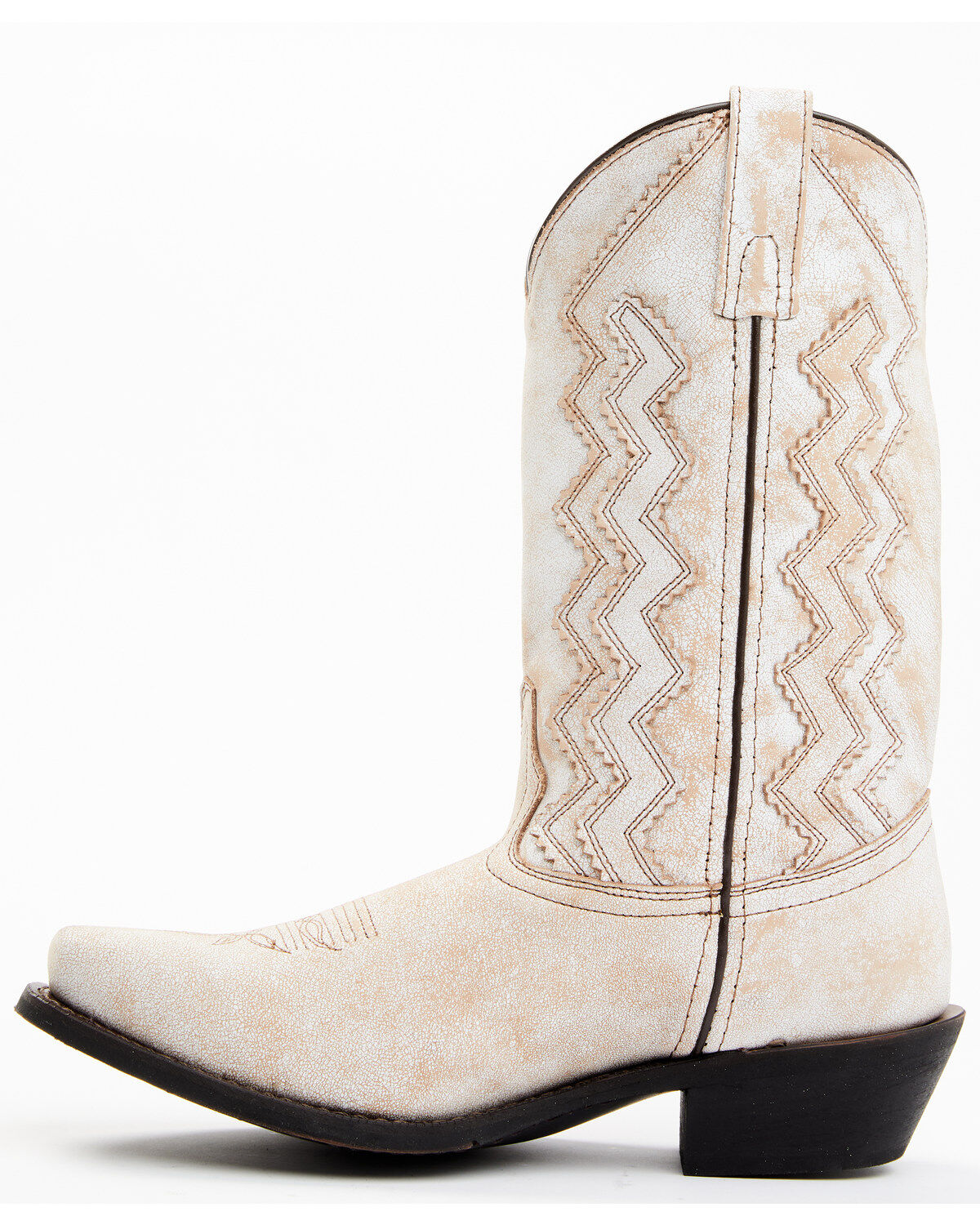 Laredo Women's Rustic Bone Overlay Western Boots - Square Toe