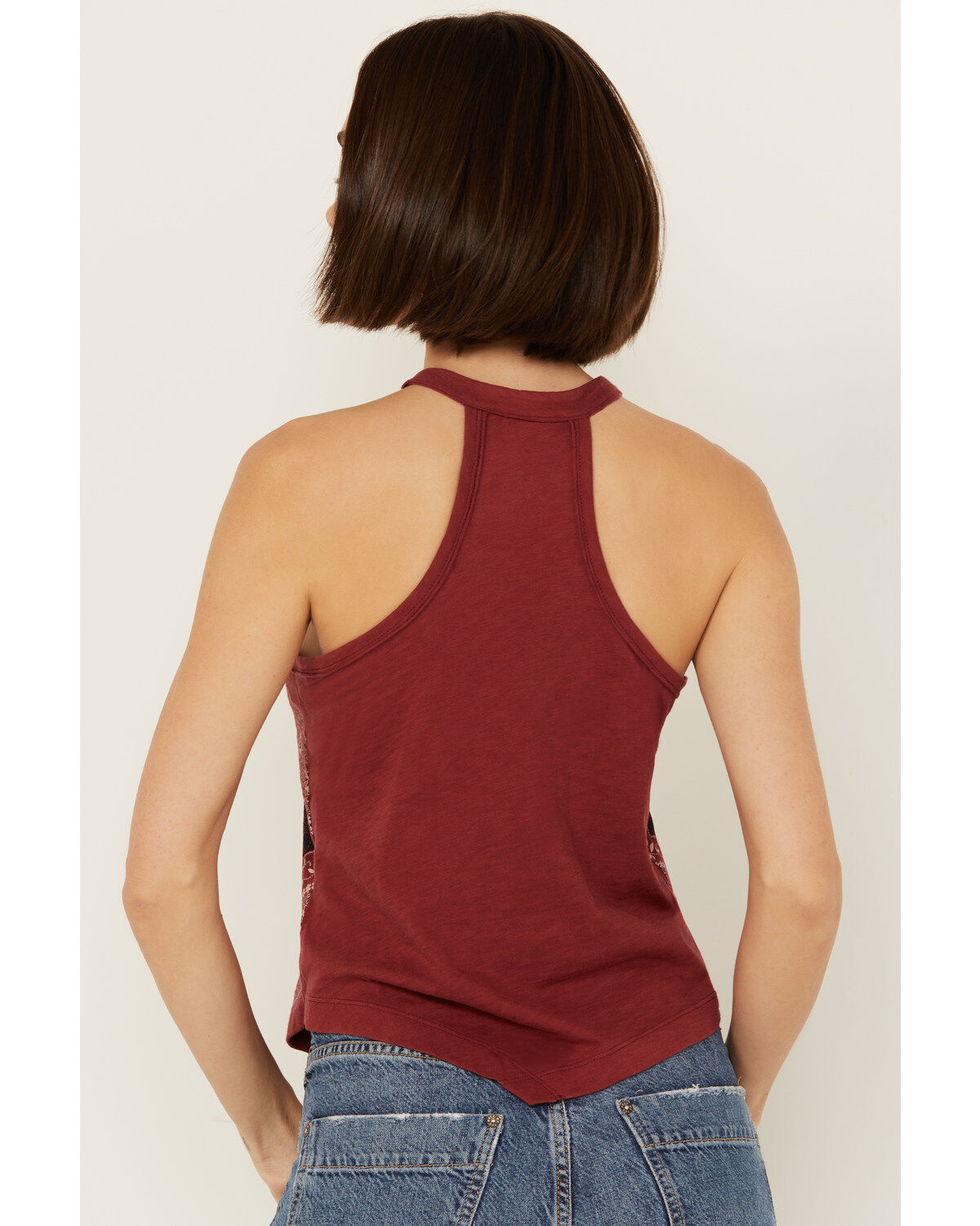 Shyanne Women's Bandana Print Halter Graphic Tank