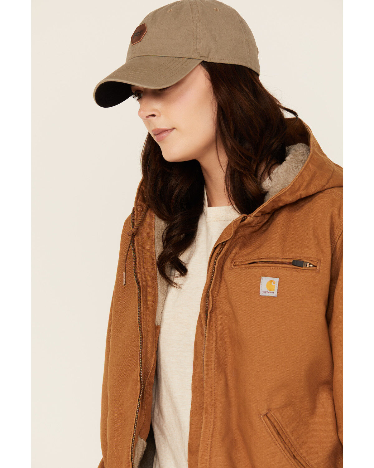 Carhartt Women's Washed Duck Sherpa Lined Loose Fit Jacket