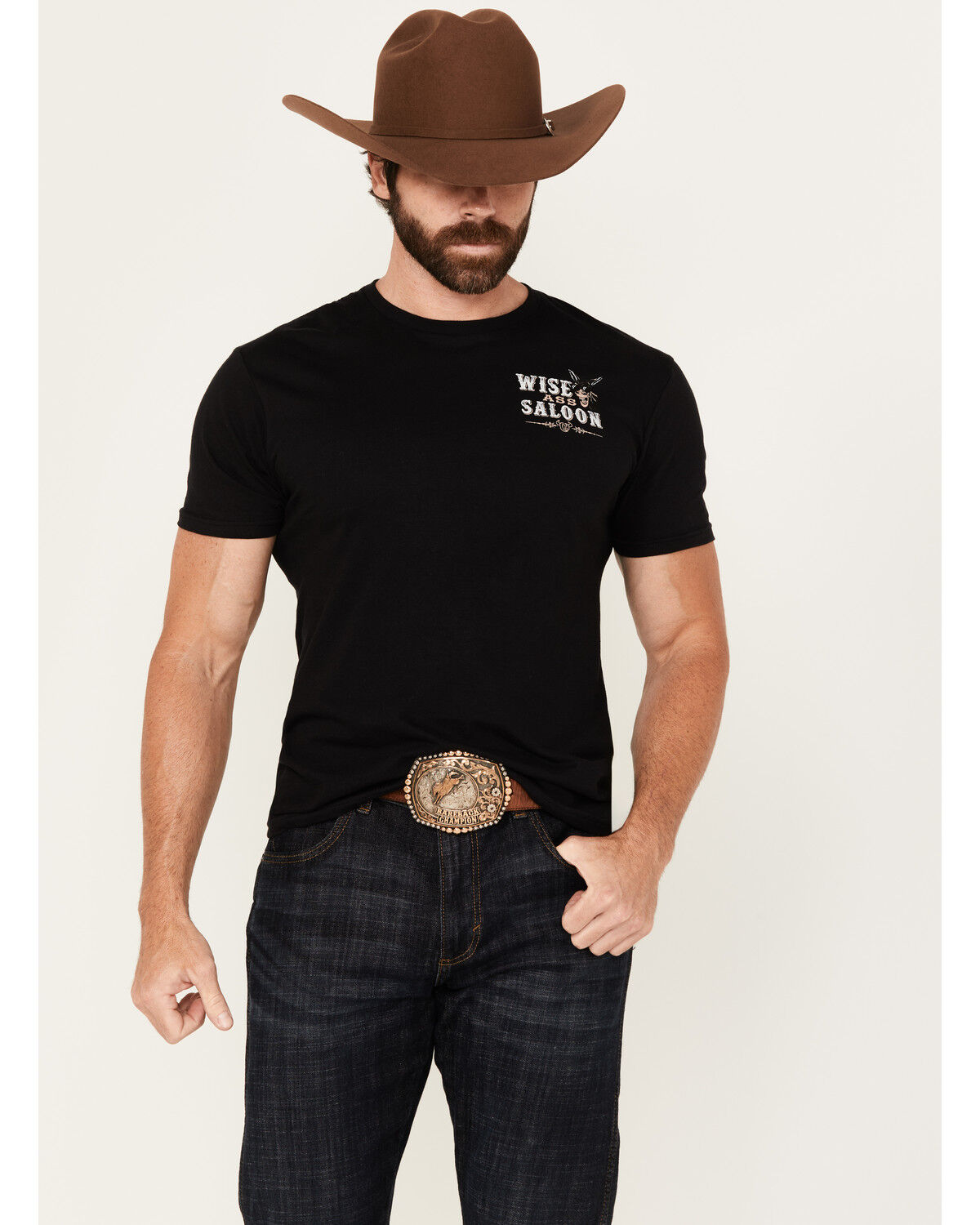 Cowboy Hardware Men's Wise Ass Saloon Short Sleeve Graphic T-Shirt