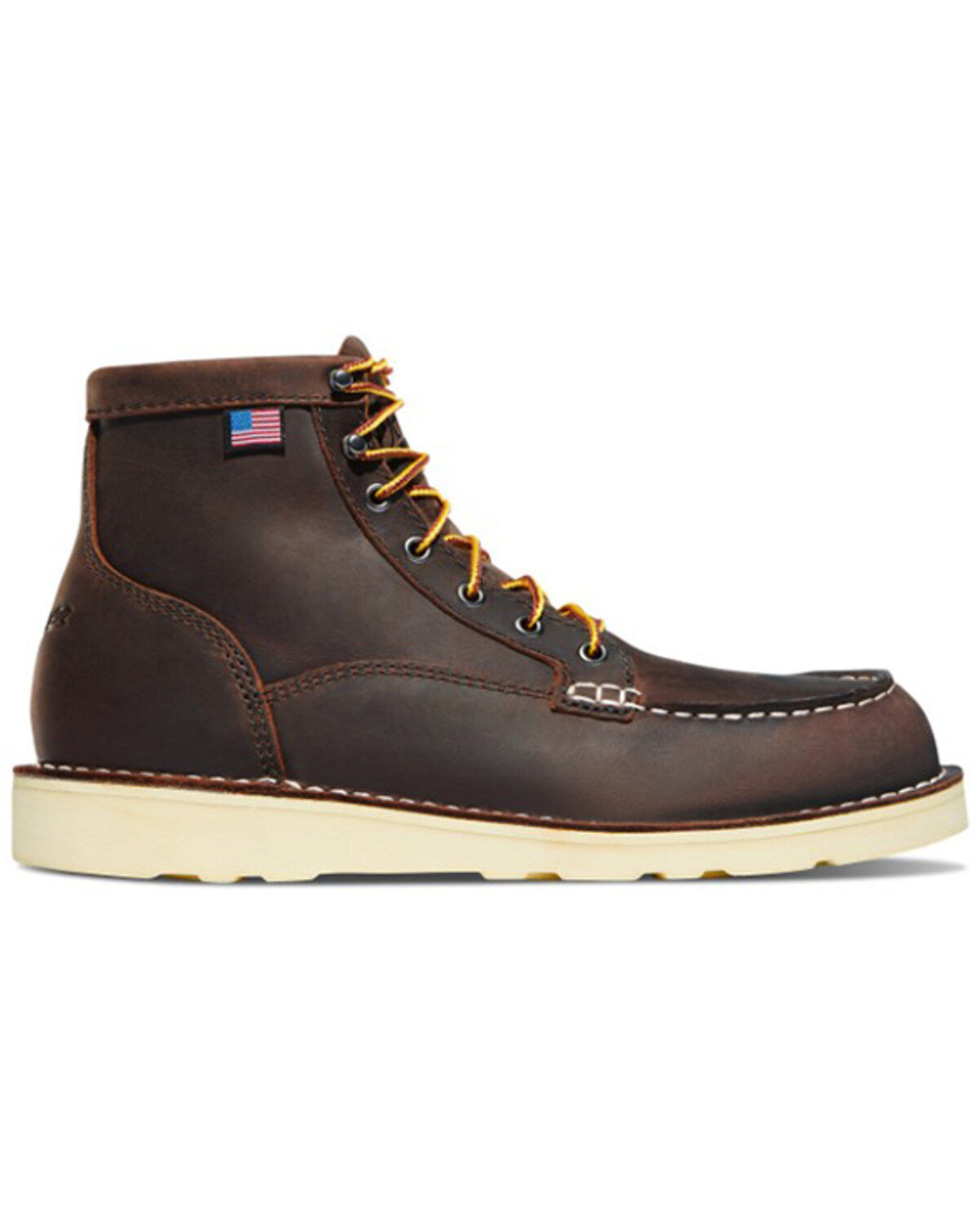 Danner Women's 6" Bull Run Full-Grain Wedge Work Boot - Moc Toe