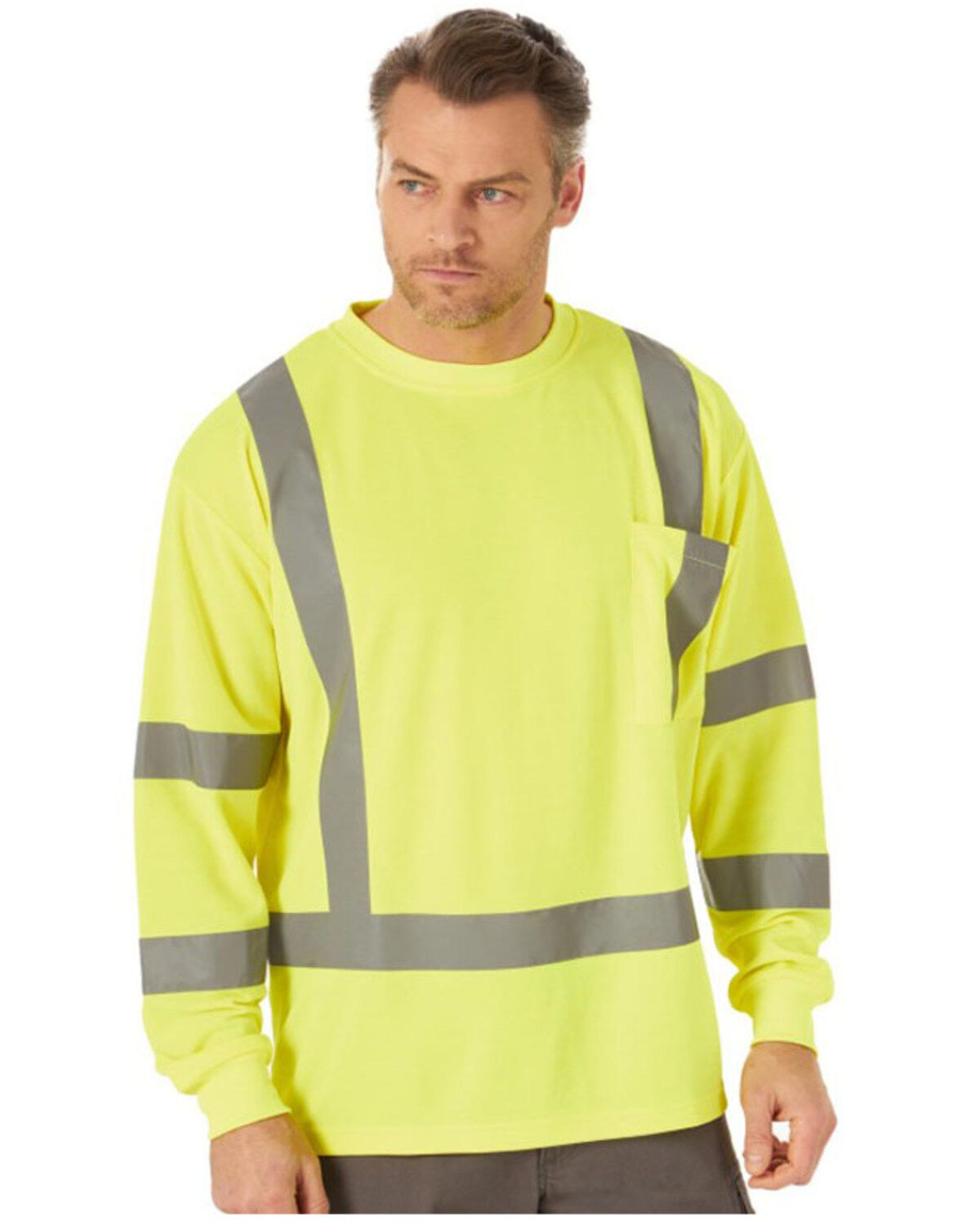 Wrangler Riggs Men's Safety High Visibility Long Sleeve Work T-Shirt
