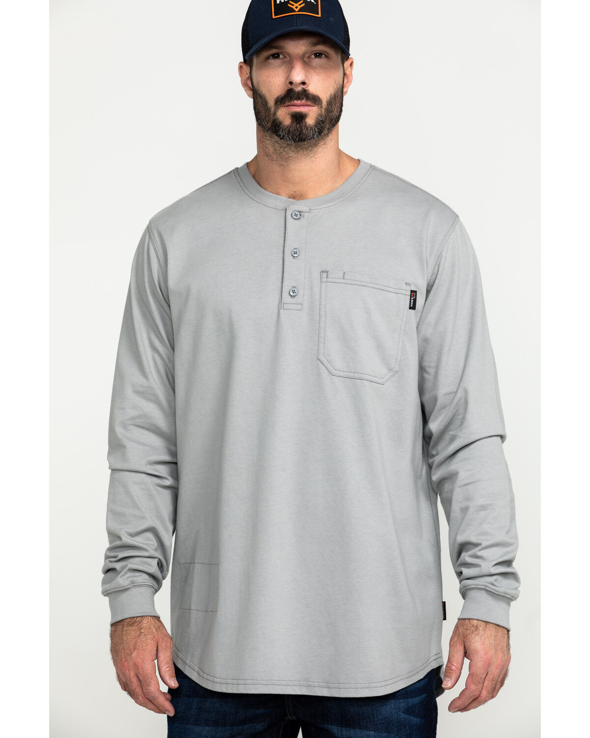Hawx Men's Men's FR Pocket Henley Long Sleeve Work Shirt