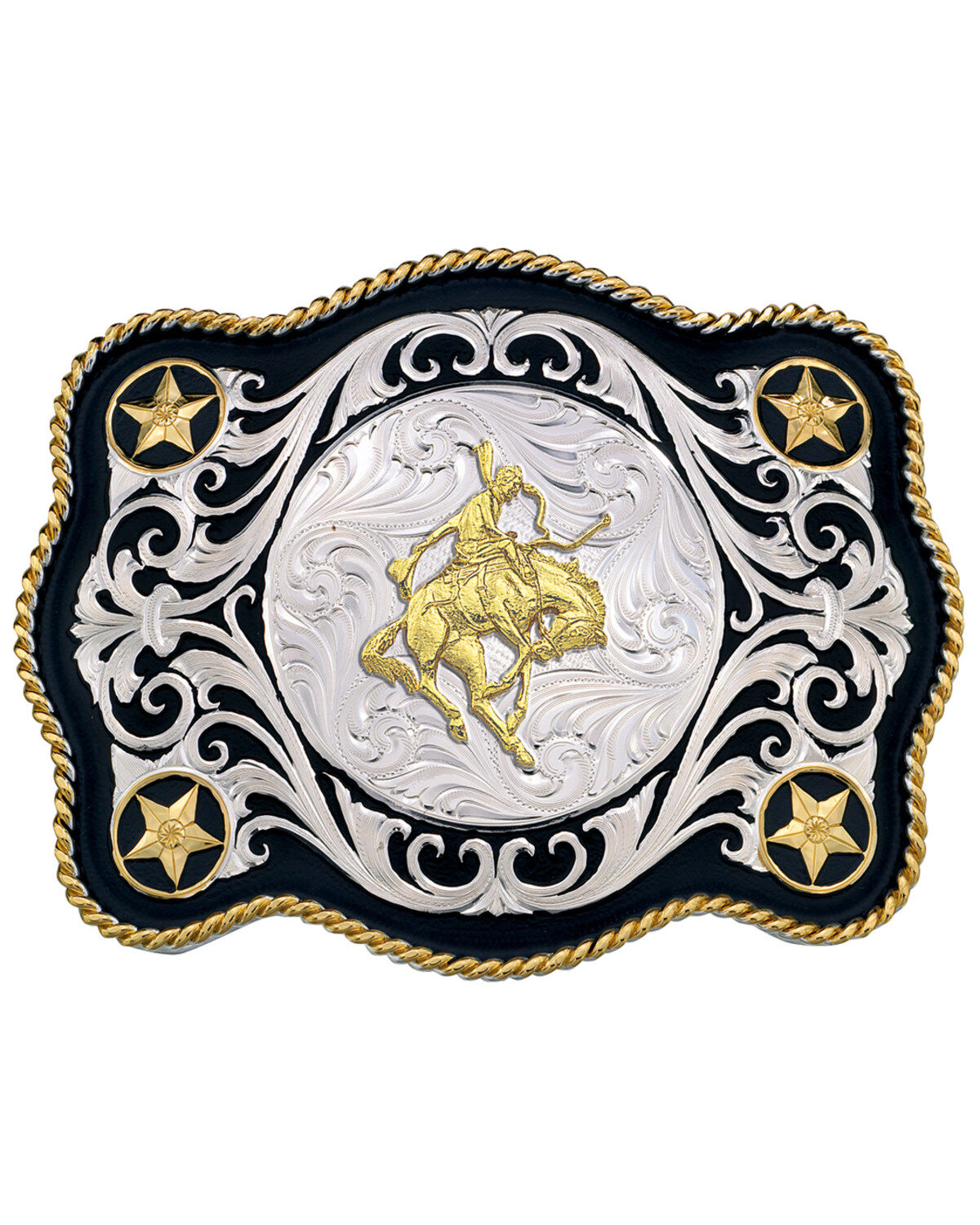 Montana Silversmiths Men's Scalloped Sheridan Belt Buckle