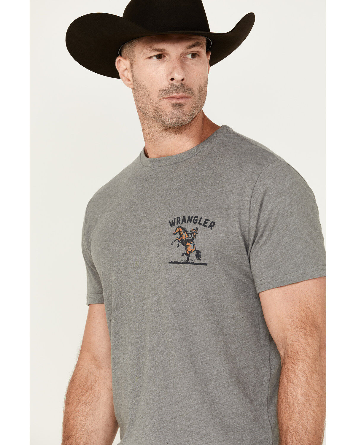 Wrangler Men's Cowboy Logo Short Sleeve Graphic T-Shirt