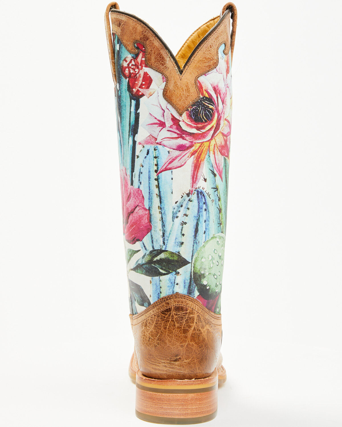 Tin Haul Women's Cactilicious Looking Sharp Sole Western Boots - Broad Square Toe